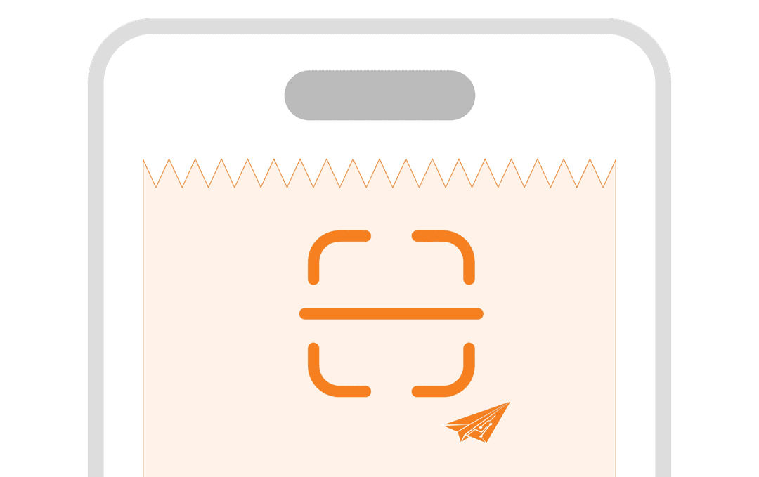 Scan a paper receipt with your phone